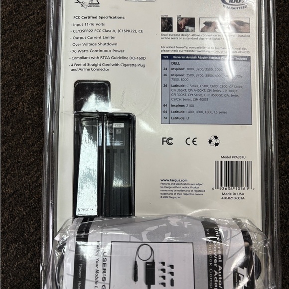 Targus universal auto air adapter new - Picture 2 of 5